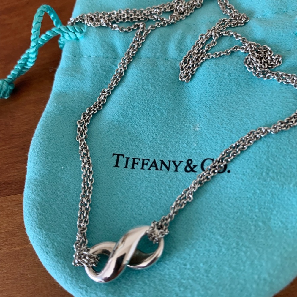Tiffany and Co. Double Chain Infinity Necklace, 15.5”
